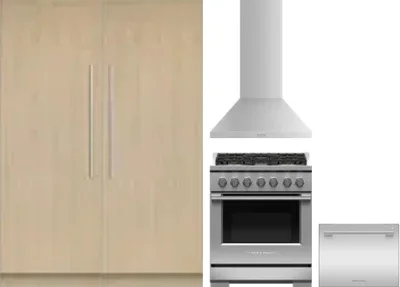 5 Piece Package Includes Refrigerator, Freezer, Range, Hood And Dishwasher